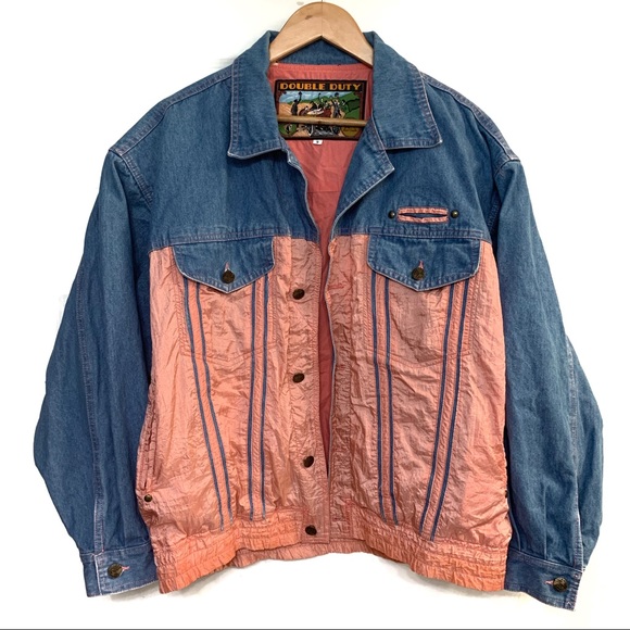 Vintage Jackets & Blazers - Vintage Jean Jacket Oversized Small Western 90’s